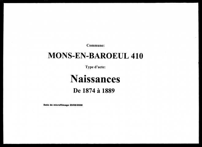 MONS-EN-BAROEUL / N [1874-1889]