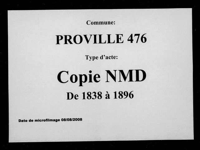 PROVILLE / NMD (copie) [1838-1896]