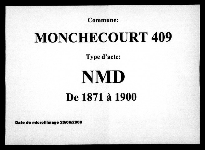 MONCHECOURT / NMD [1871-1900]