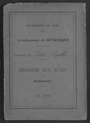PETITE-SYNTHE / M [1932 - 1932]