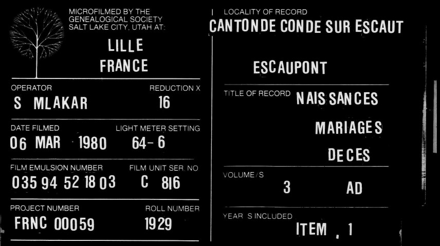 ESCAUTPONT / NMD [1803-1860]