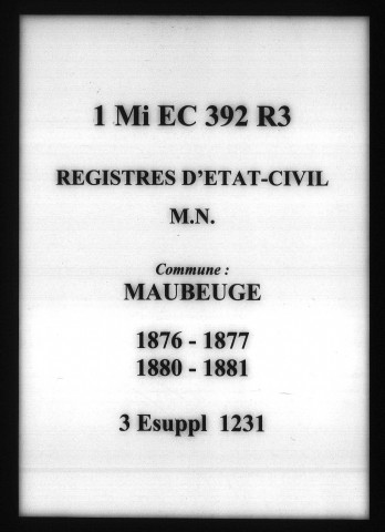 MAUBEUGE / N (1880-1881), M (1876-1877) [1876-1881]
