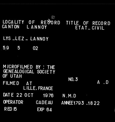 LYS-LEZ-LANNOY / NMD [1793-1851]