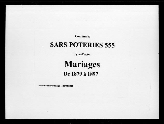 SARS-POTERIES / M [1879-1897]