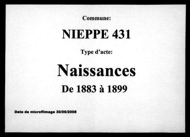 NIEPPE / N [1883-1899]