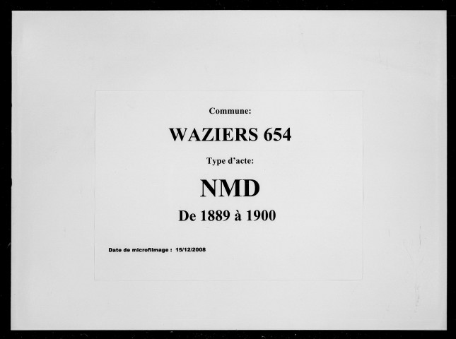 WAZIERS / NMD [1889-1900]