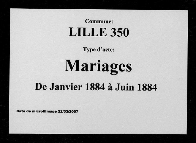 LILLE / M (01/1884 - 06/1884) [1884]