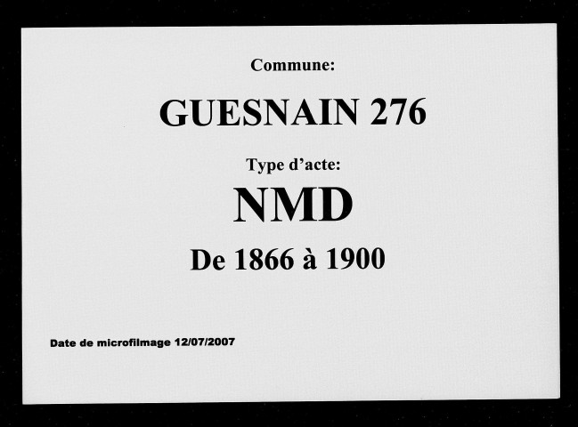 GUESNAIN / NMD [1866-1900]