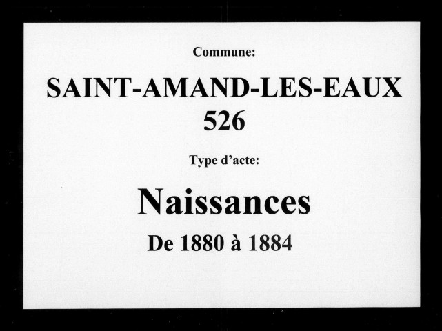 SAINT-AMAND-LES-EAUX / N [1880-1884]