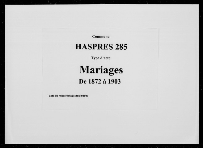 HASPRES / M [1872-1903]
