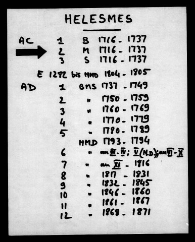 HELESMES / BMS [1716-1737]