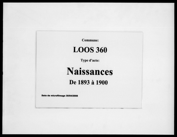LOOS / N [1893-1900]