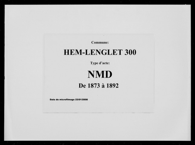 HEM-LENGLET / NMD [1873-1892]