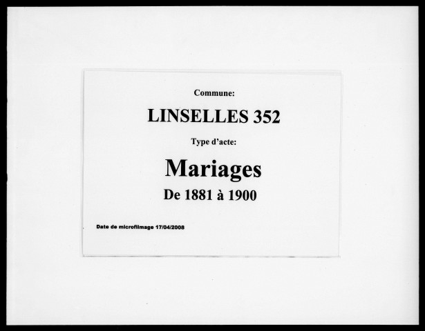 LINSELLES / M [1881-1900]