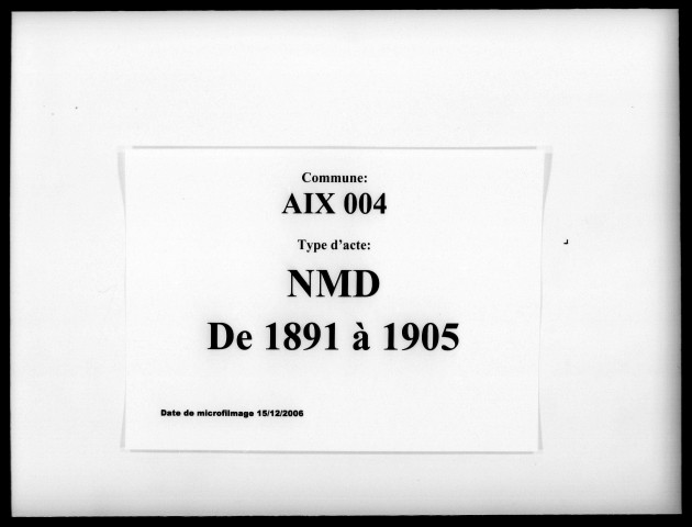 AIX / NMD [1891-1905]