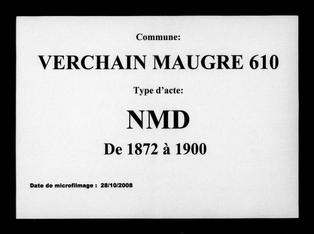 VERCHAIN-MAUGRE / NMD, Ta [1872-1900]