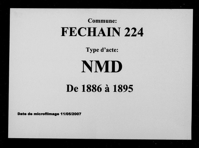 FECHAIN / NMD [1886-1895]