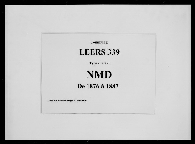 LEERS / NMD [1876-1887]