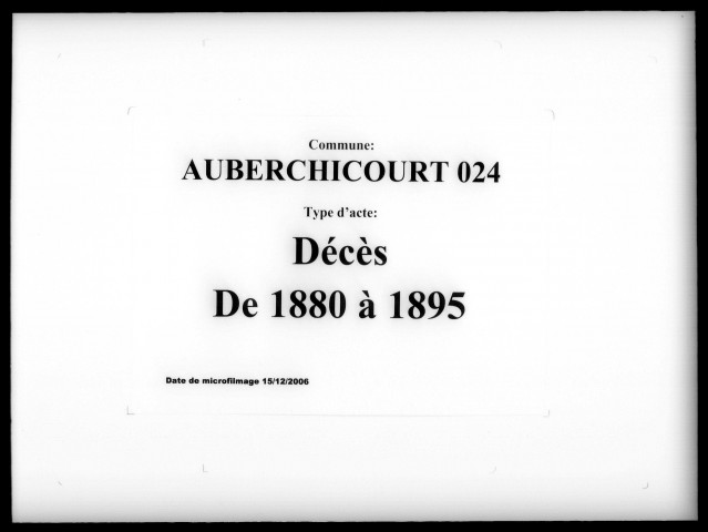AUBERCHICOURT / D, Ta [1880-1895]