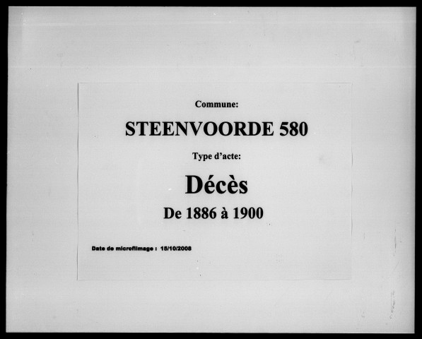 STEENVOORDE / D [1886-1900]