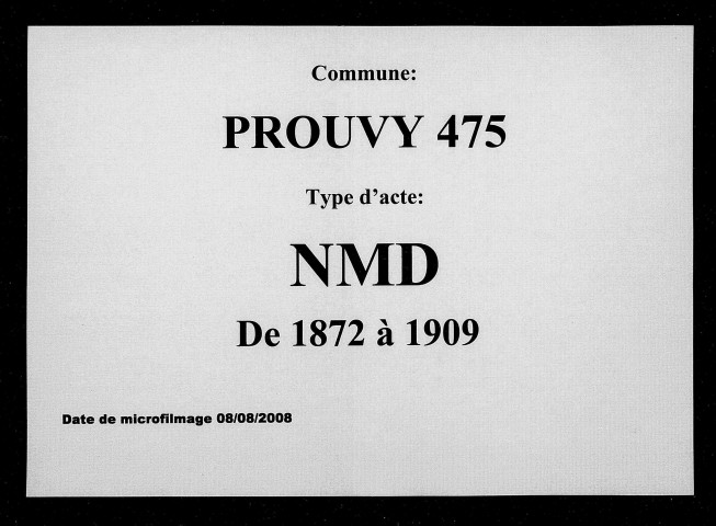 PROUVY / NMD [1872-1909]