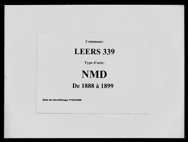 LEERS / NMD [1888-1899]