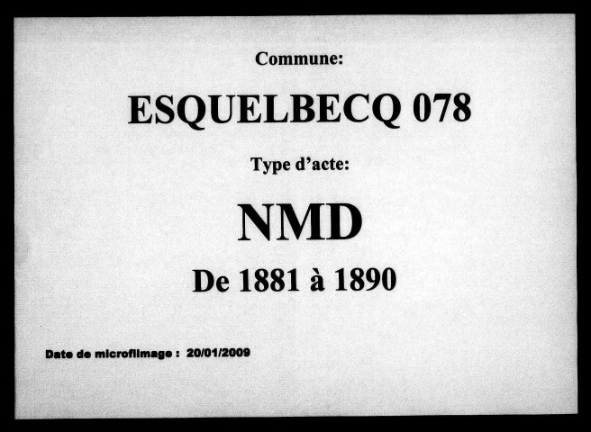ESQUELBECQ / NMD [1881-1890]