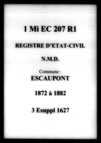 ESCAUTPONT / NMD [1872-1882]