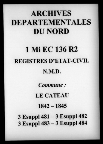 LE CATEAU-CAMBRESIS / NMD, Ta [1842-1845]