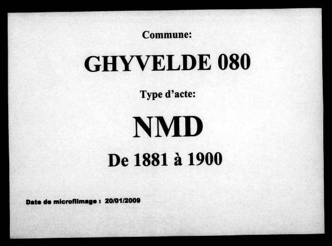 GHYVELDE / NMD [1881-1900]