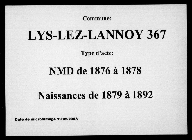 LYS-LEZ-LANNOY / NMD (1876-1878), N (1879-1892) [1876-1892]