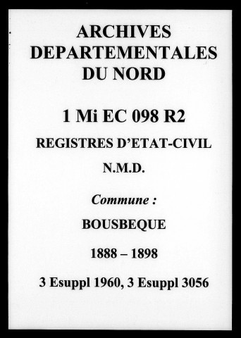 BOUSBECQUE / NMD [1888-1898]