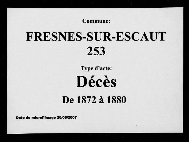 FRESNES-SUR-ESCAUT / D [1872-1880]