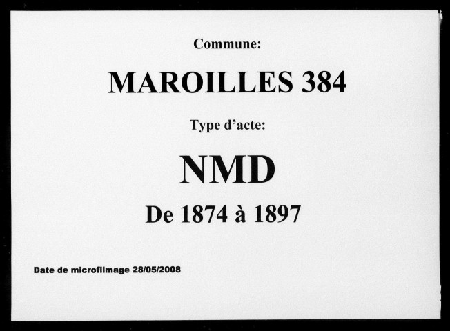 MAROILLES / NMD [1874-1897]