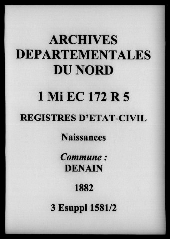 DENAIN / N, Ta [1882-1883]