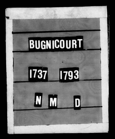 BUGNICOURT / BMS [1779-1791]