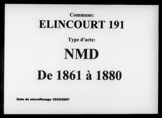 ELINCOURT / NMD [1861-1880]