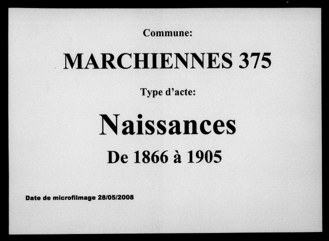 MARCHIENNES / N [1866-1905]