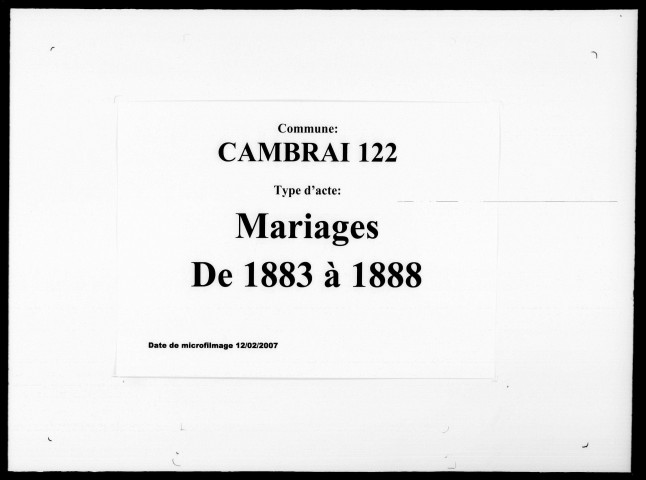 CAMBRAI / M [1883-1888]