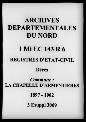 LA CHAPELLE-D'ARMENTIERES / D, Ta [1897-1902]