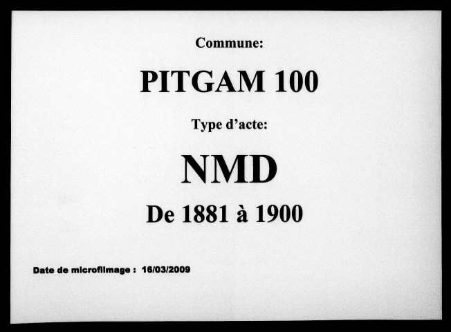 PITGAM / NMD [1881-1900]
