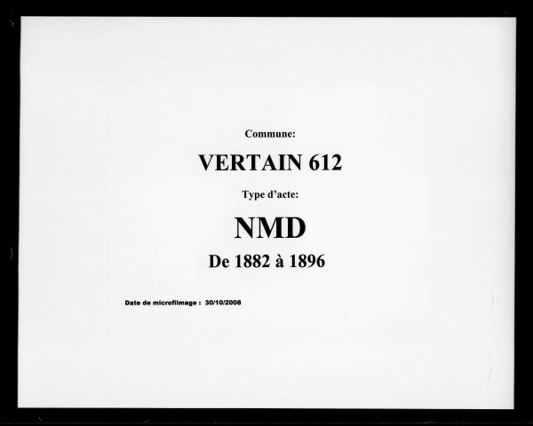 VERTAIN / NMD, Ta [1882-1896]