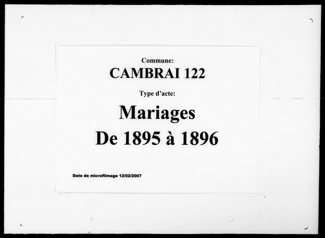 CAMBRAI / M [1895-1896]