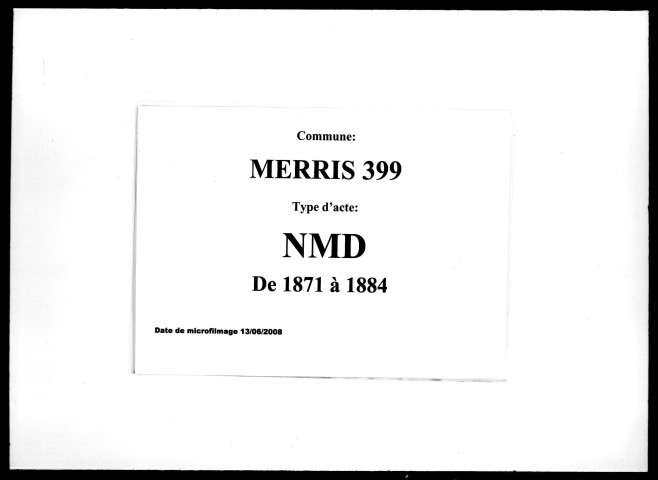 MERRIS / NMD [1871-1884]