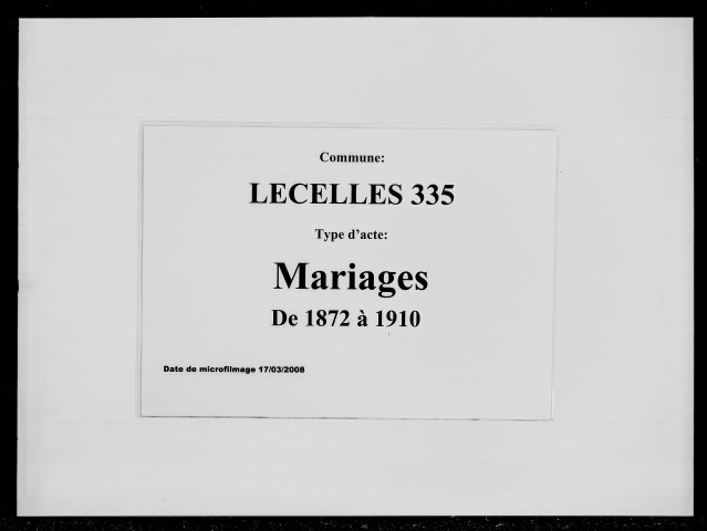 LECELLES / M [1872-1910]