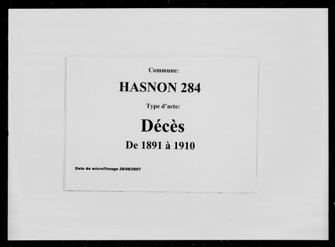 HASNON / D [1891-1910]
