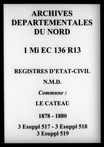 LE CATEAU-CAMBRESIS / NMD, Ta [1878-1880]