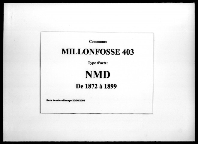 MILLONFOSSE / NMD [1872-1899]