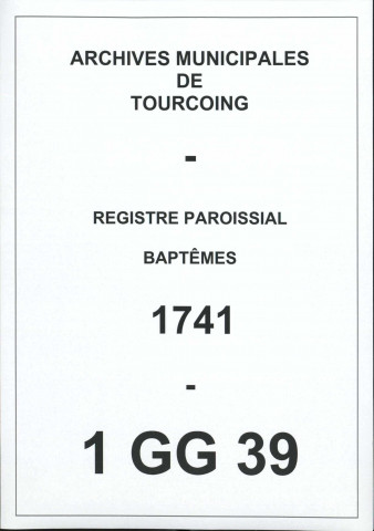 TOURCOING / B [1741 - 1741]