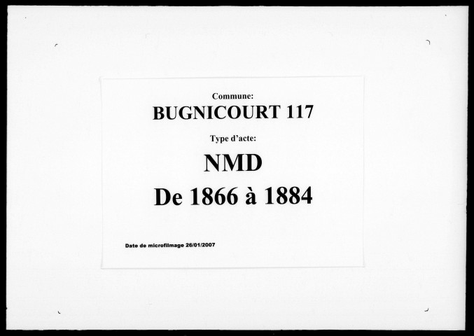 BUGNICOURT / NMD [1866-1884]